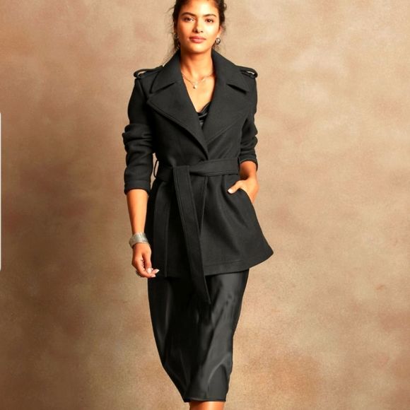 Banana Republic Belted Collar Jacket-Coat - Picture 1 of 16